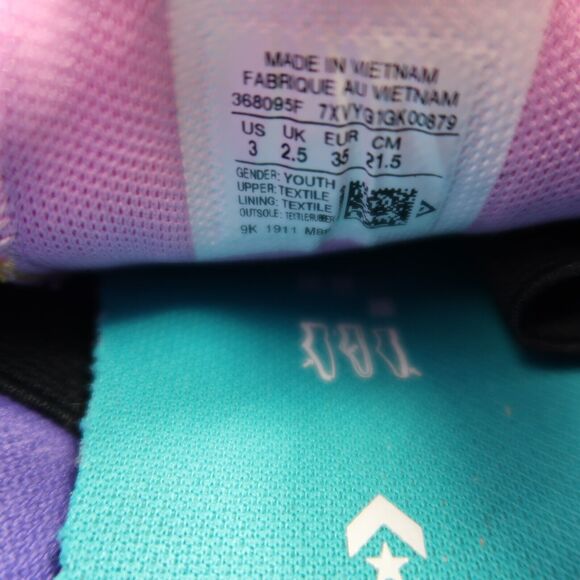 Converse Shoes Girls 3 Sneakers Chuck Taylor All Star Multi Tongue Casual Active - Picture 14 of 16